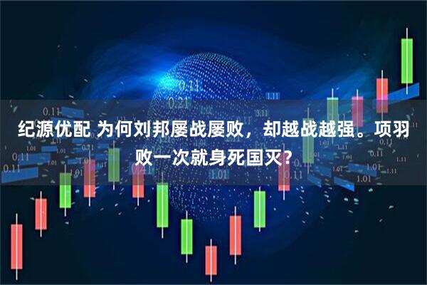 纪源优配 为何刘邦屡战屡败，却越战越强。项羽败一次就身死国灭？